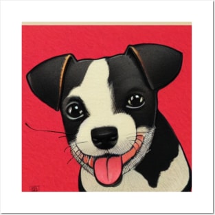 Just A Cute Jack Russell Terrier Puppy Posters and Art